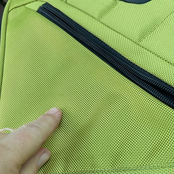 🔵 FUL Green tablet crossbody travel school work unisex canvas bag 9” x 11” - Picture 15 of 16